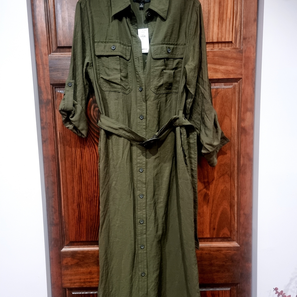 Banana Republic Olive Maxi Long Dress Size S NEW WITH TAG